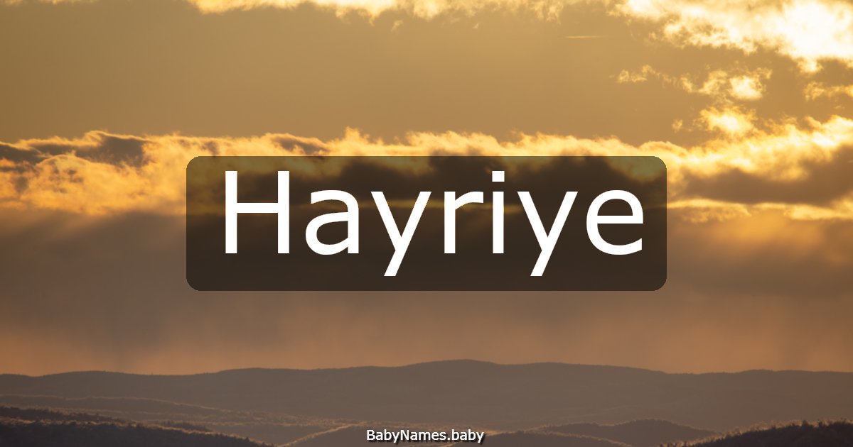 Hayriye