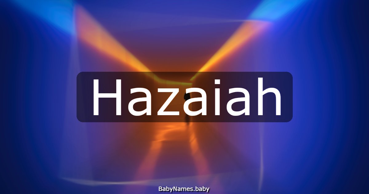 Hazaiah