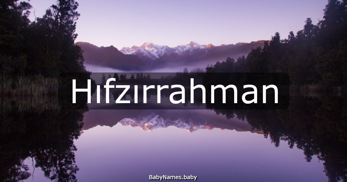 Hıfzırrahman