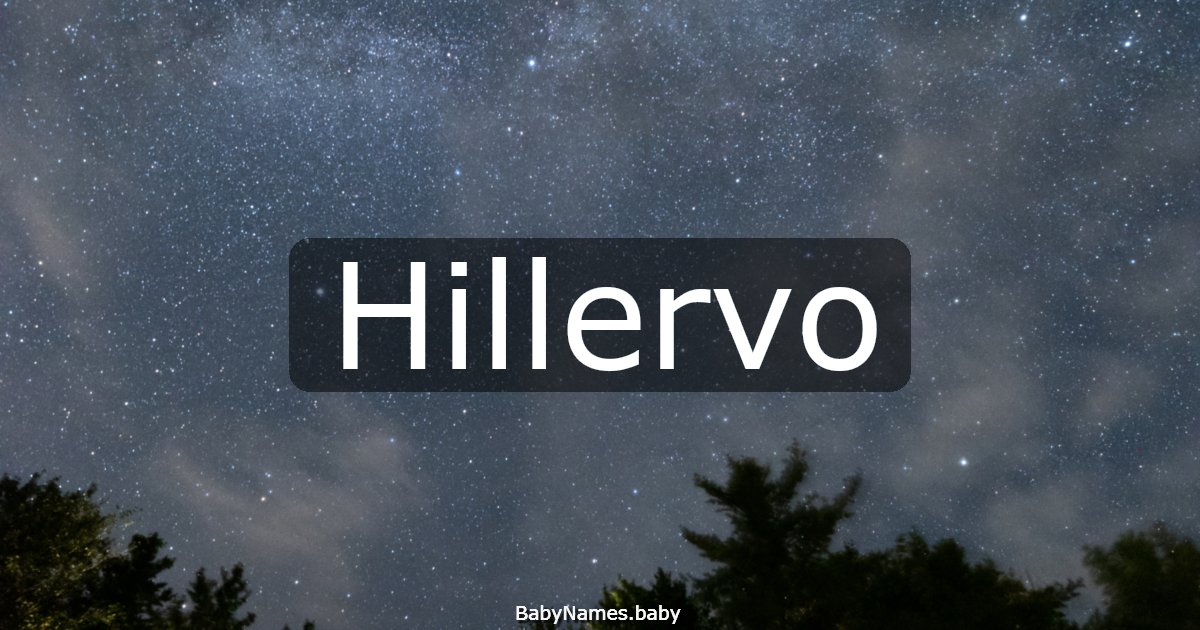 Hillervo