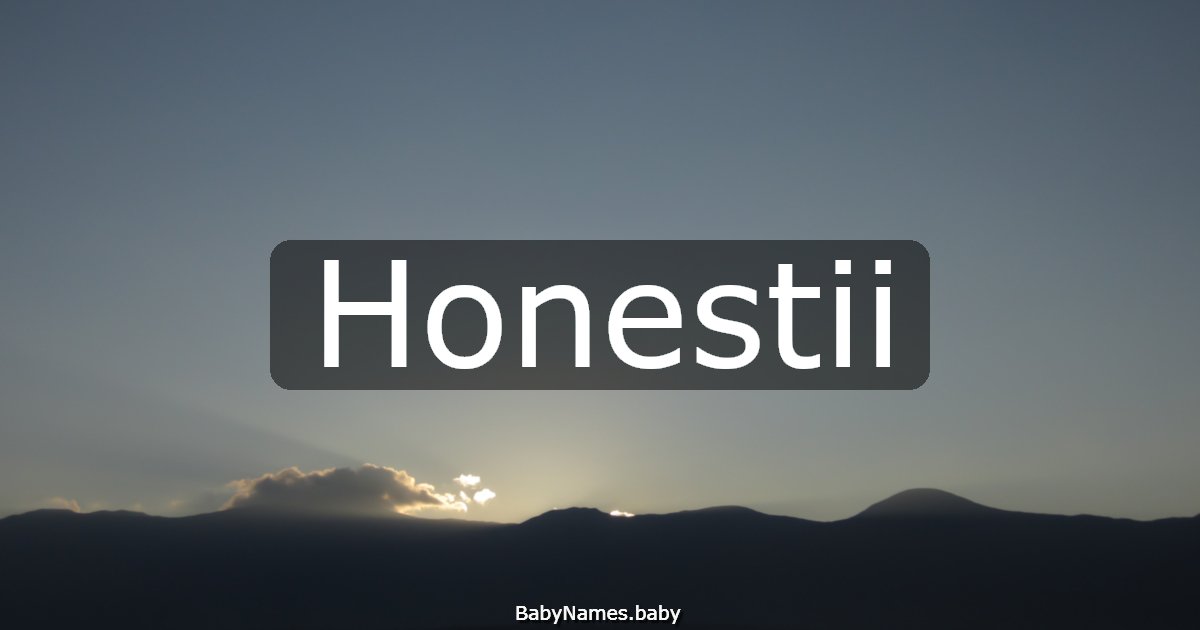 Honestii