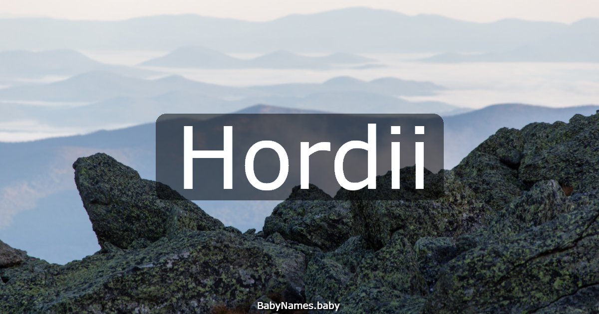 Hordii