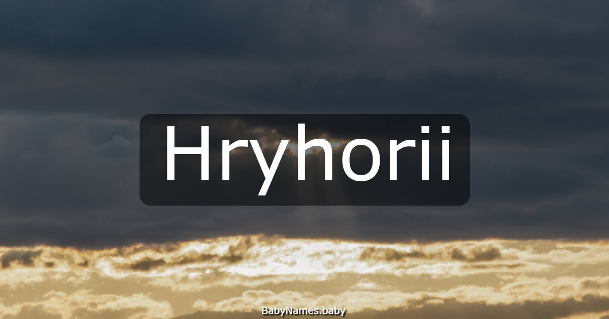 Hryhorii