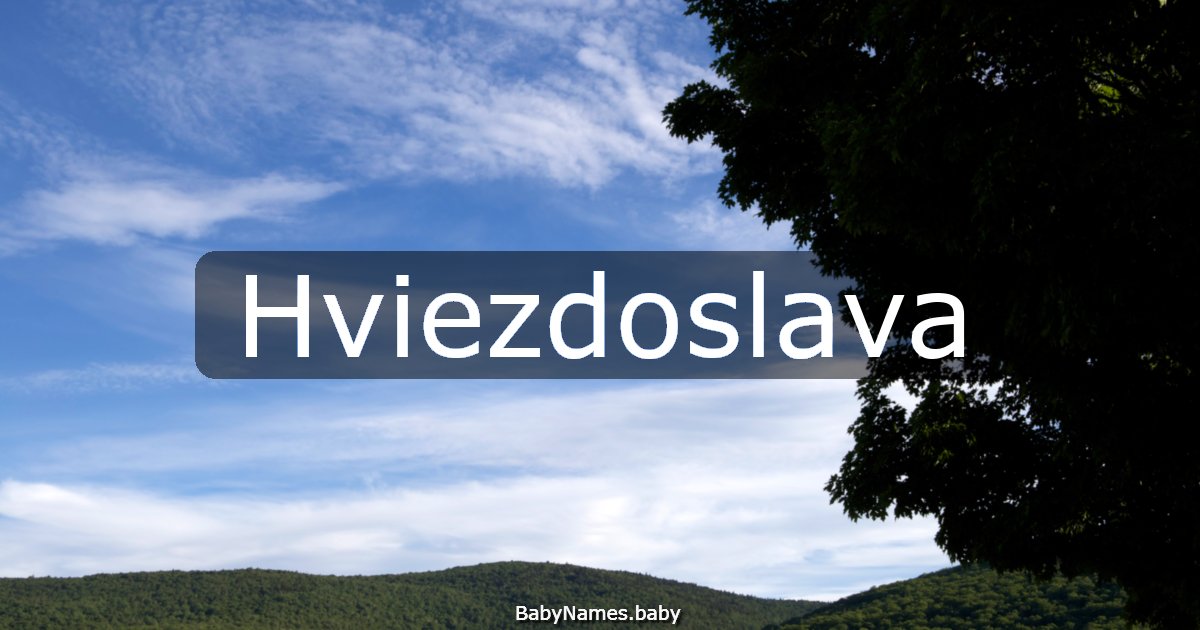 Hviezdoslava
