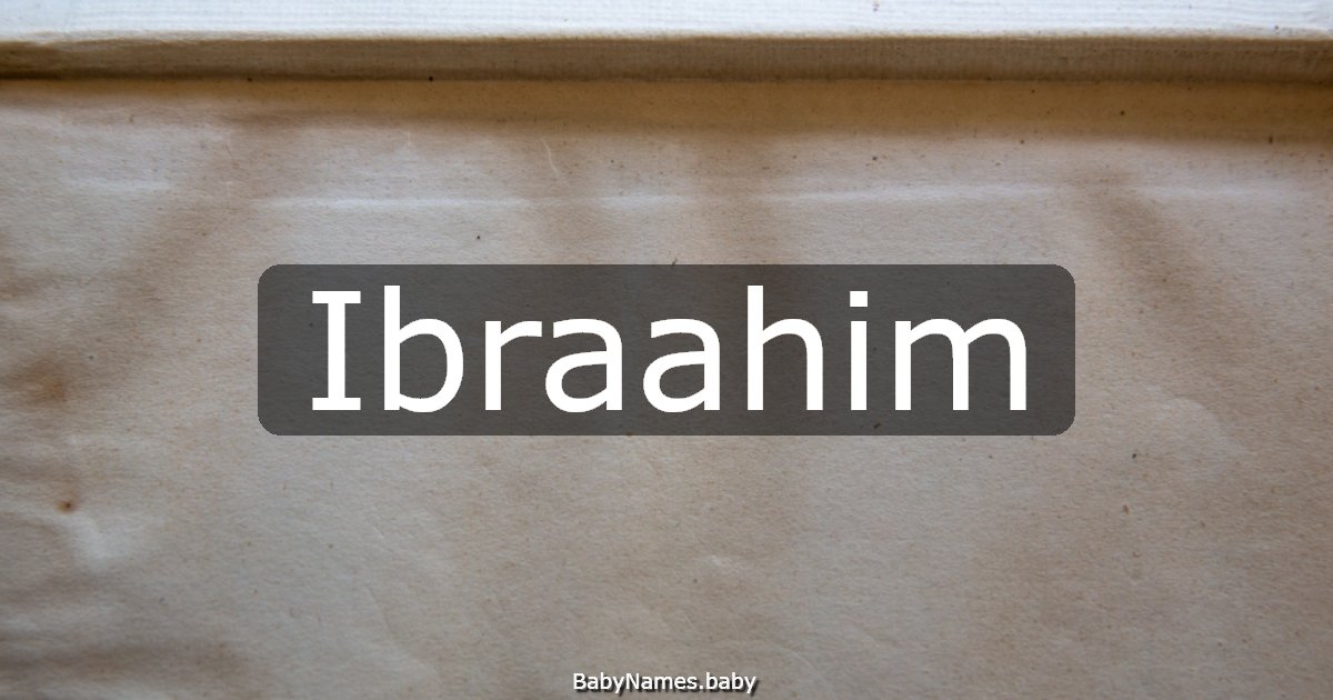 Ibraahim
