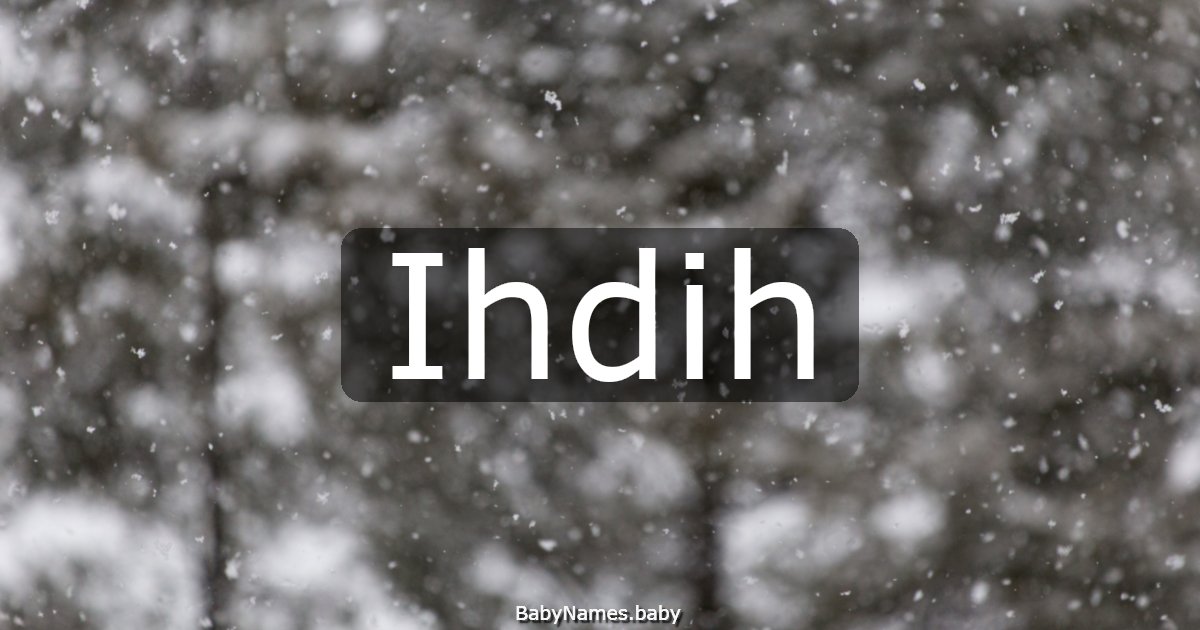 Ihdih