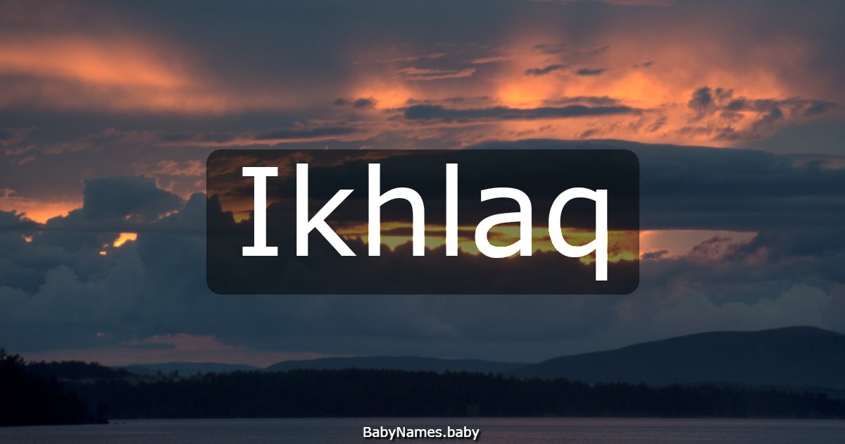 Ikhlaq