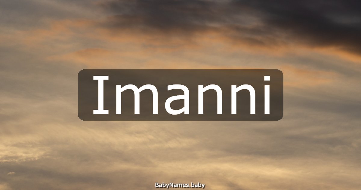Imanni