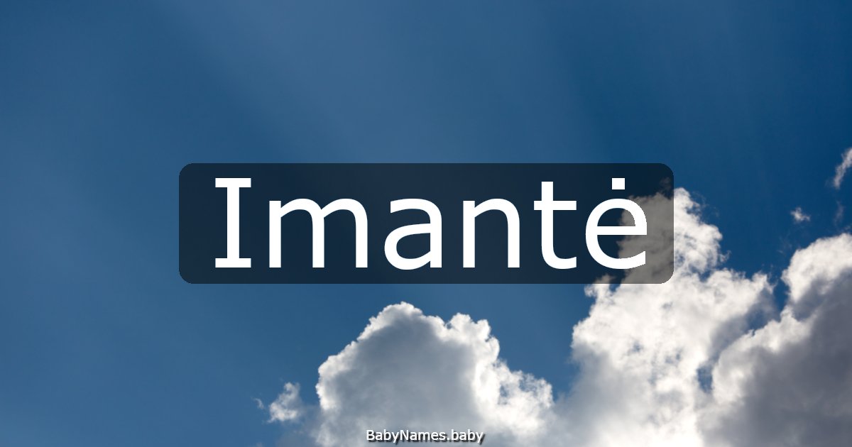Imantė