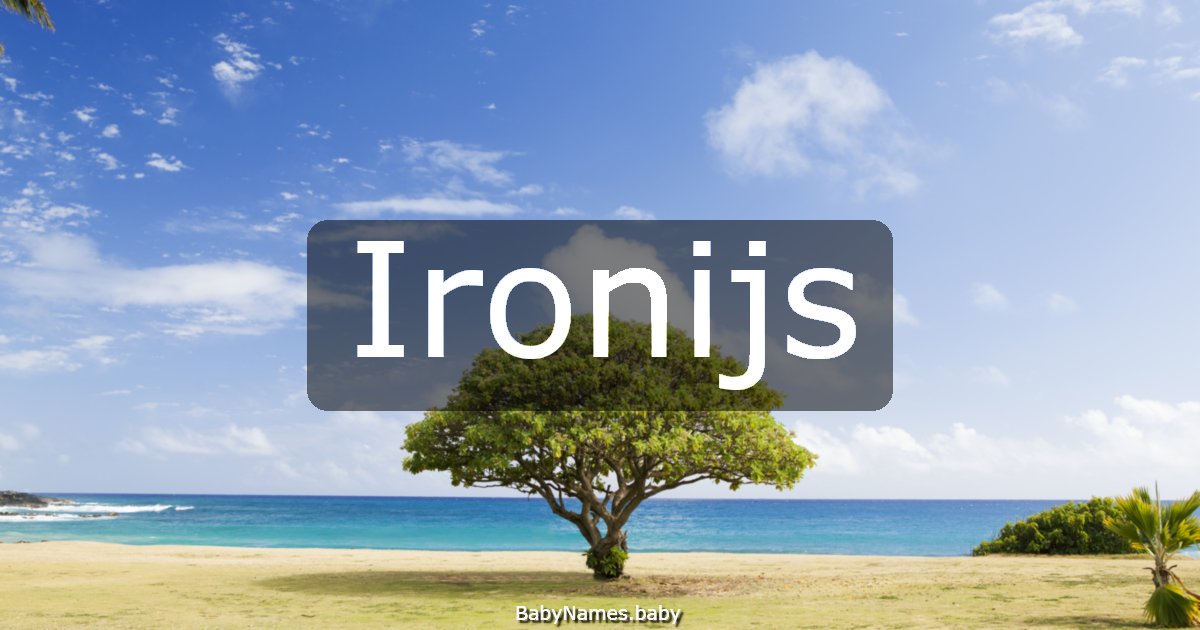 Ironijs