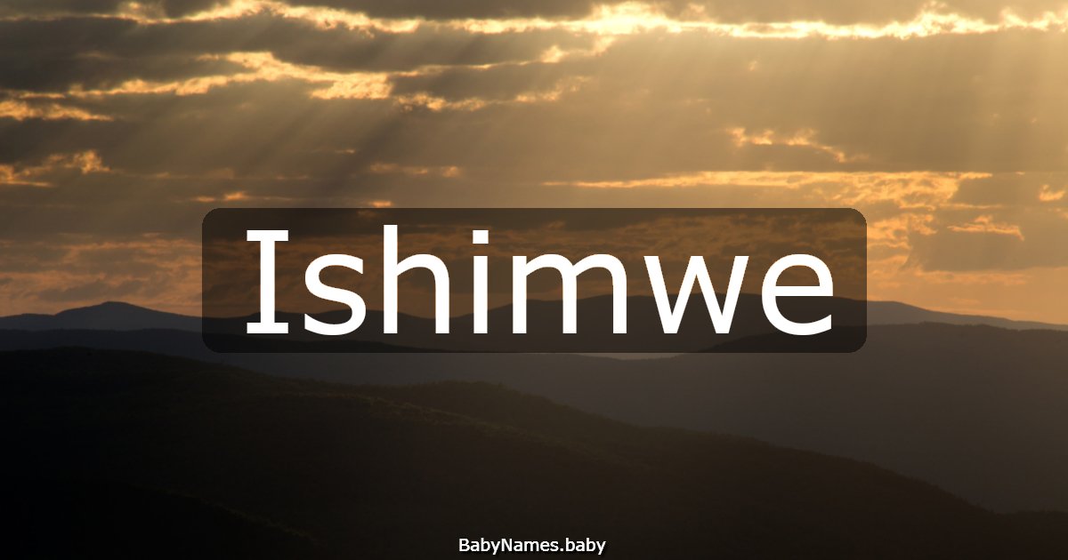 Ishimwe