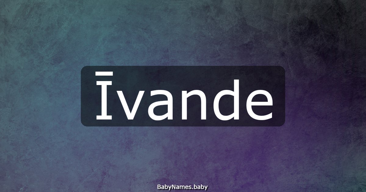 Īvande