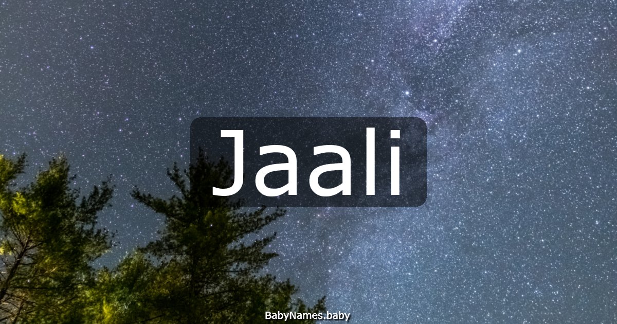 Jaali