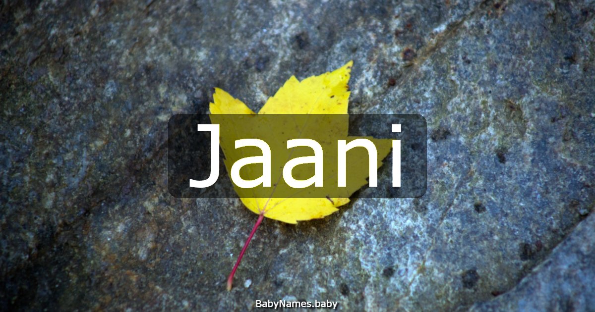 Jaani