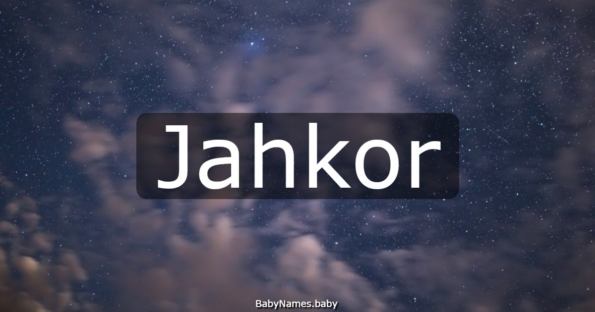 Jahkor