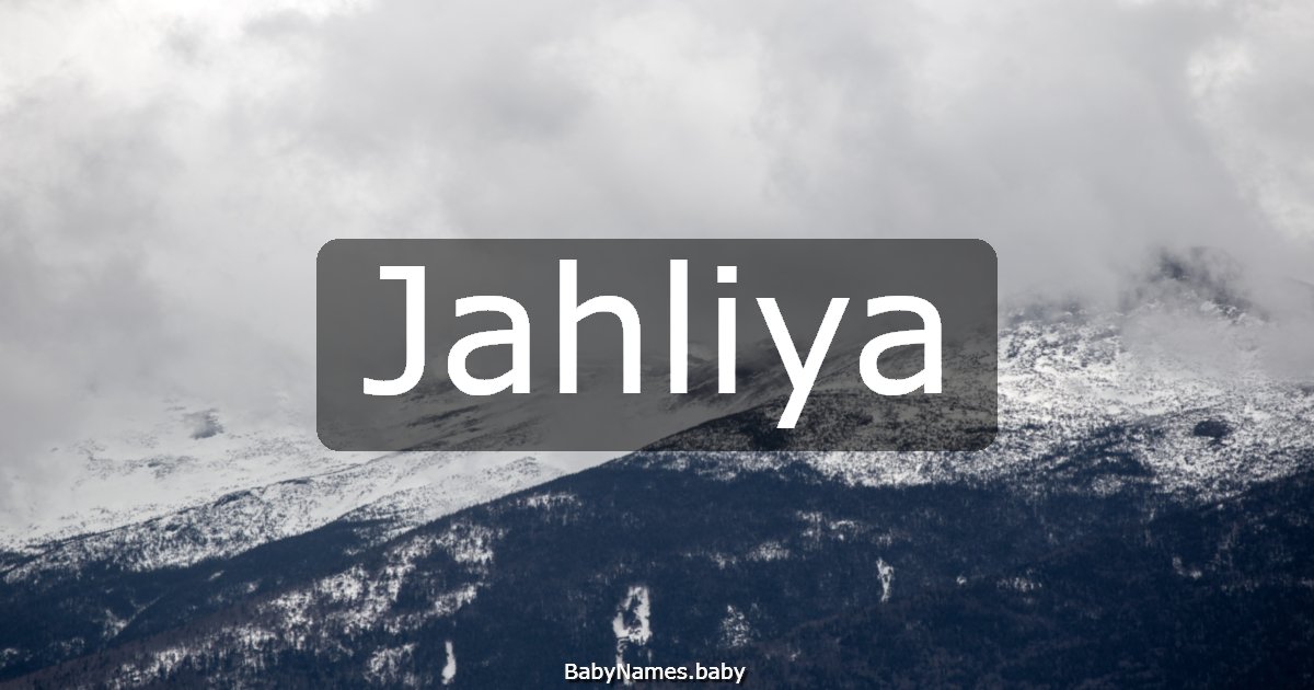 Jahliya