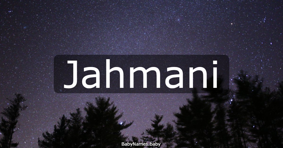 Jahmani