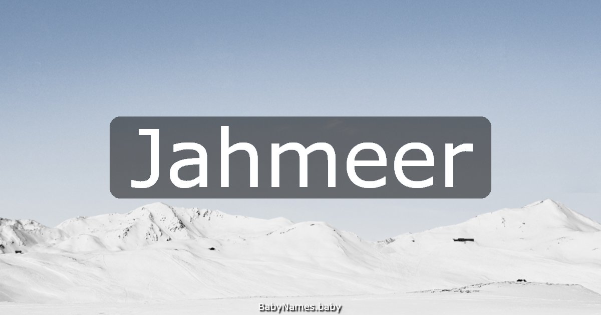 Jahmeer