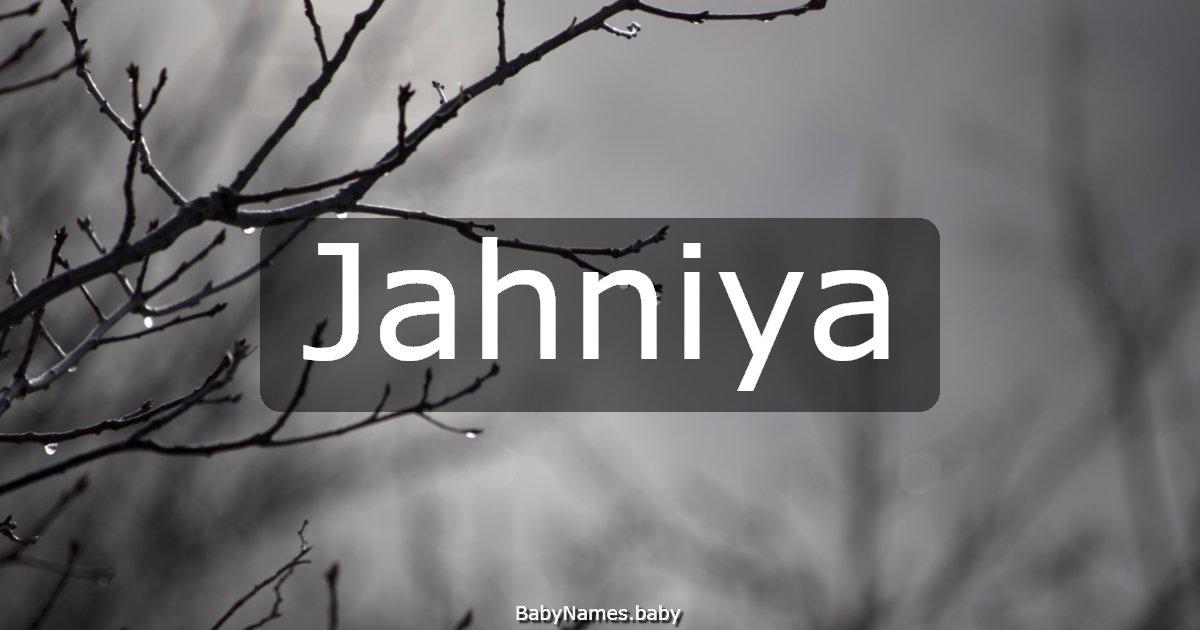 Jahniya