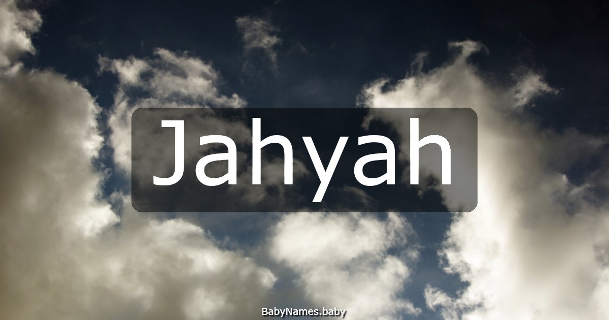 Jahyah