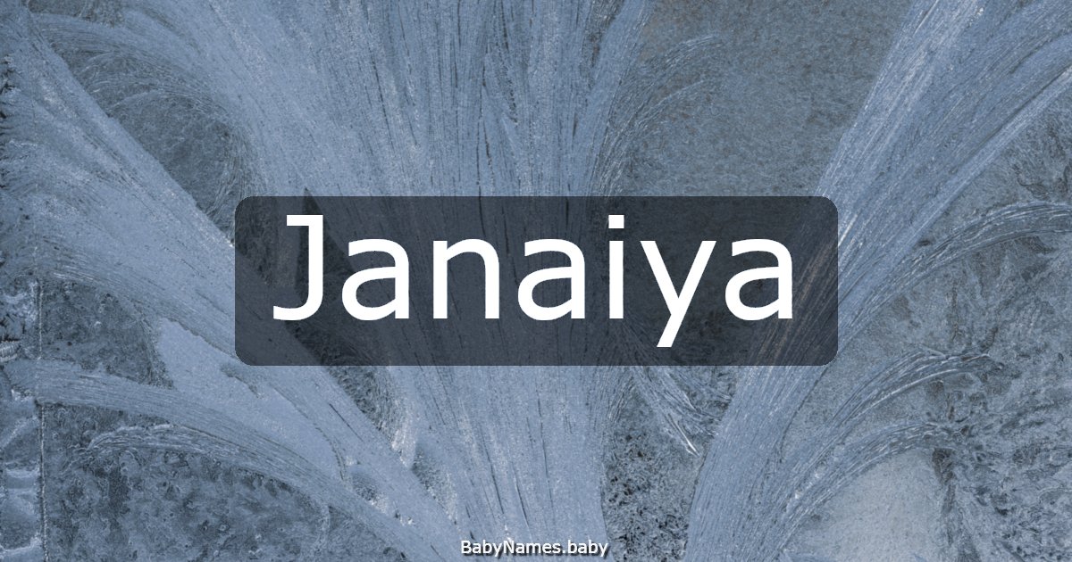 Janaiya