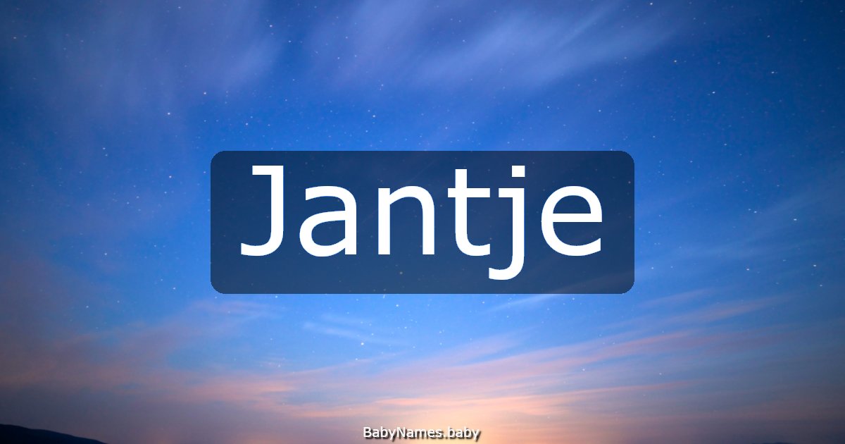 Jantje