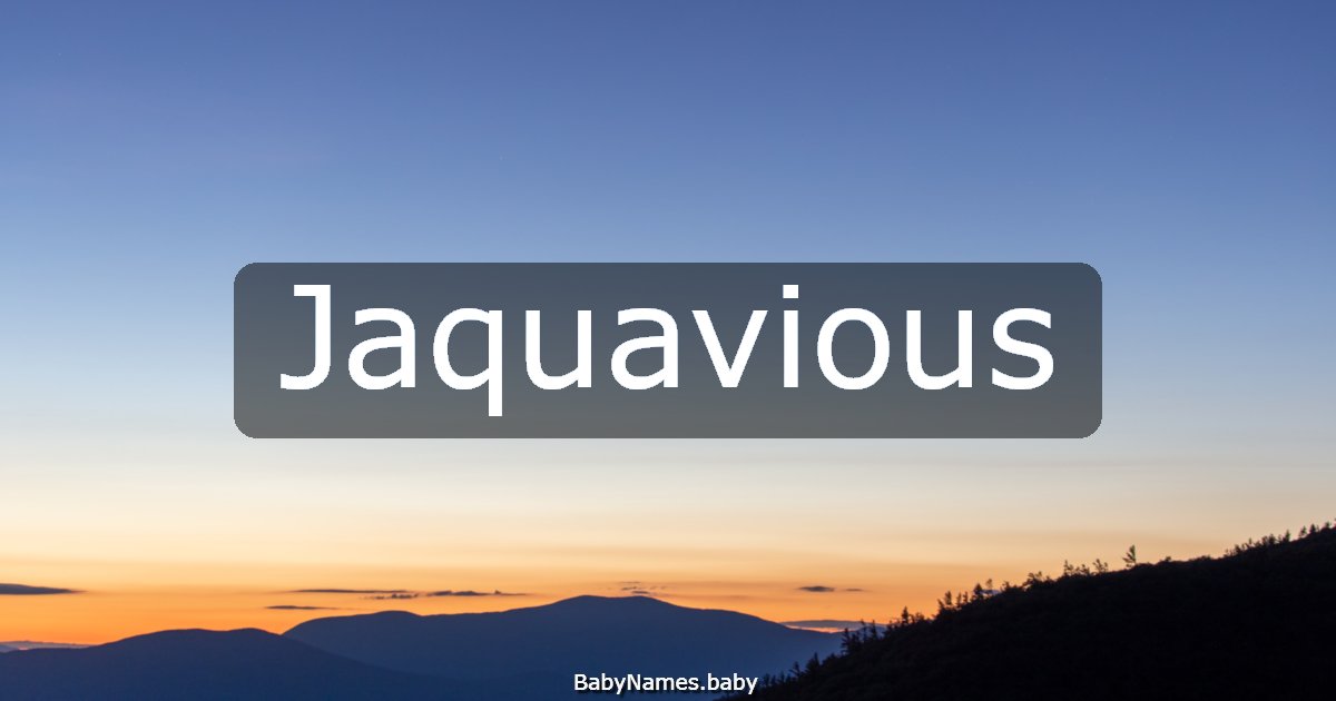 Jaquavious