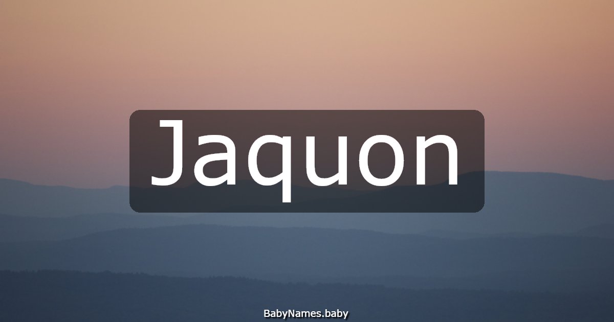 Jaquon