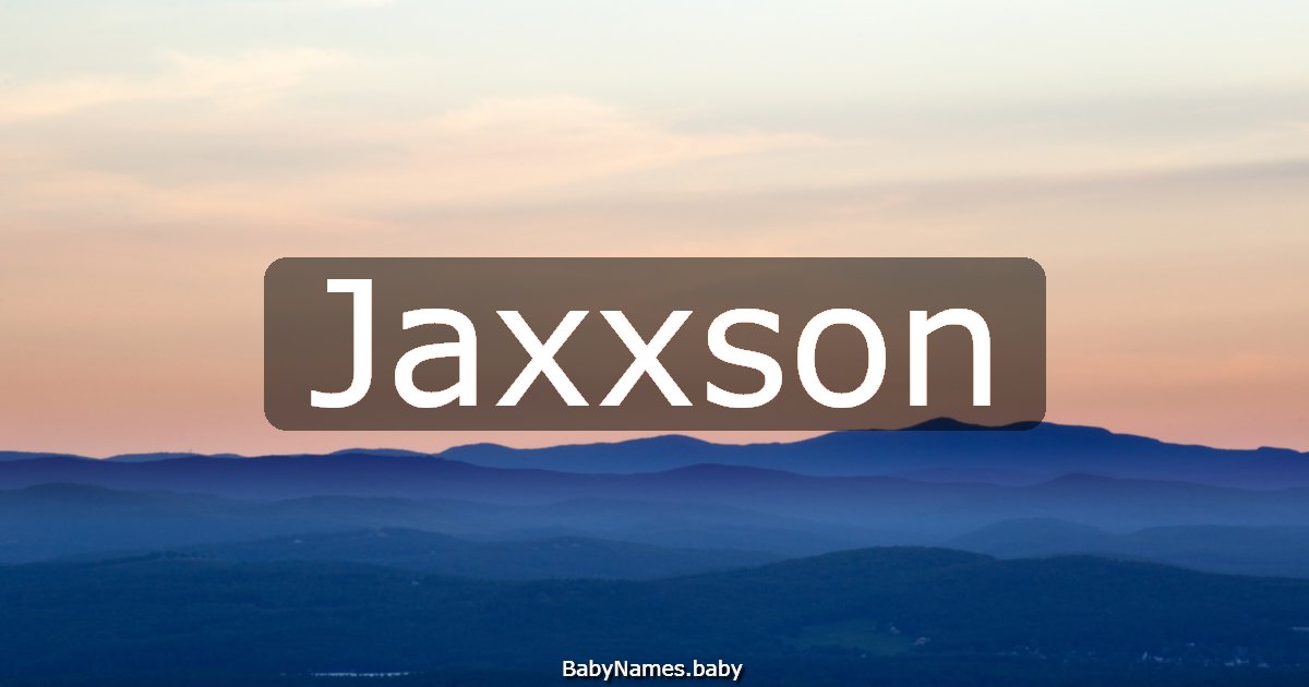 Jaxxson