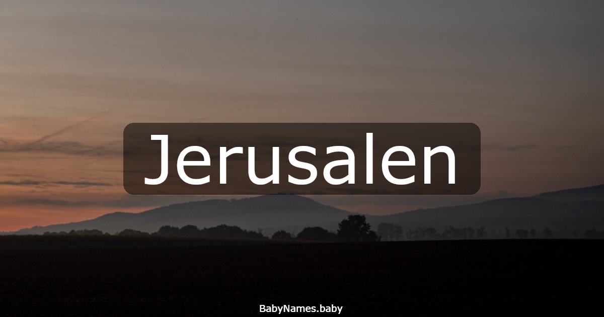 Jerusalen