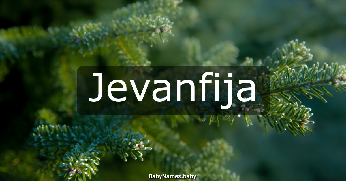 Jevanfija