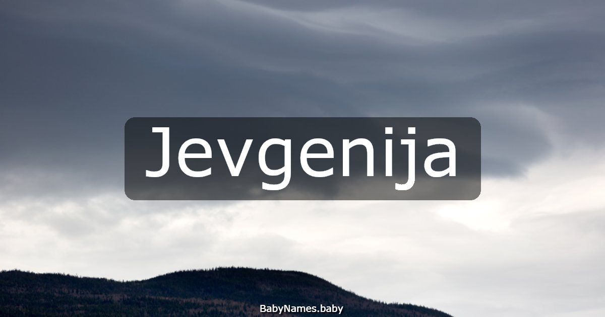 Jevgenija