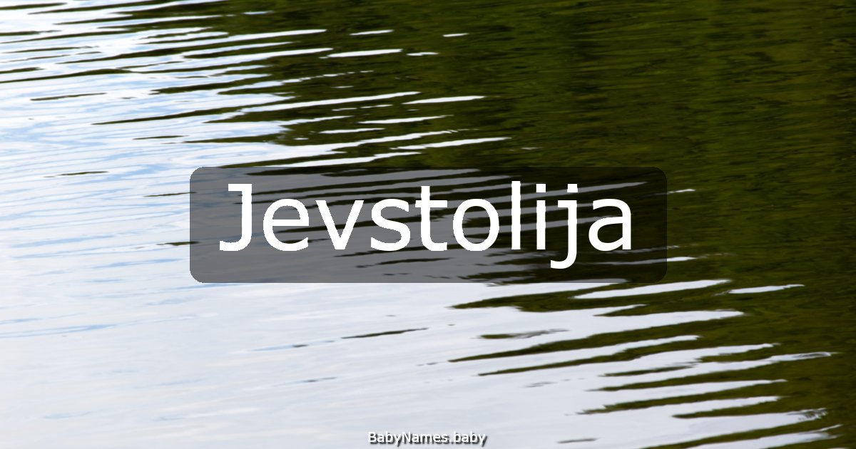Jevstolija