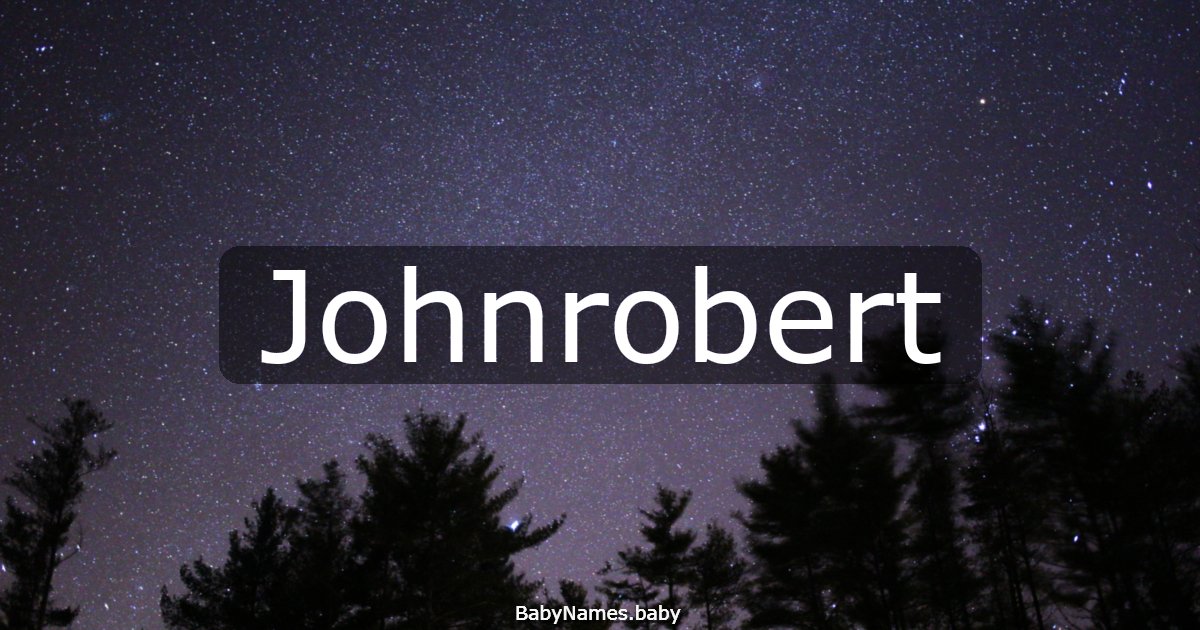Johnrobert
