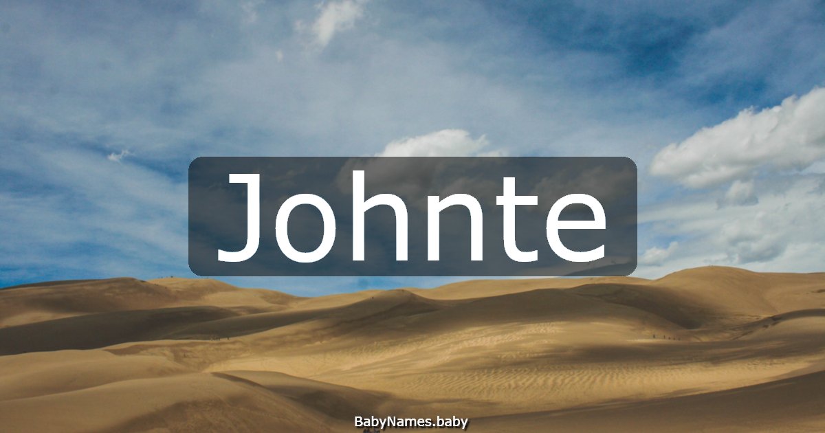 Johnte