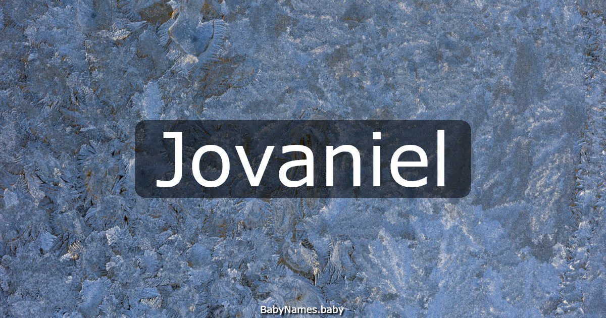 Jovaniel