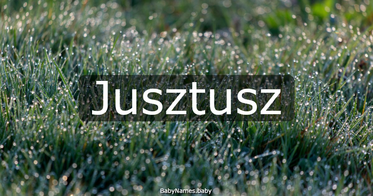Jusztusz