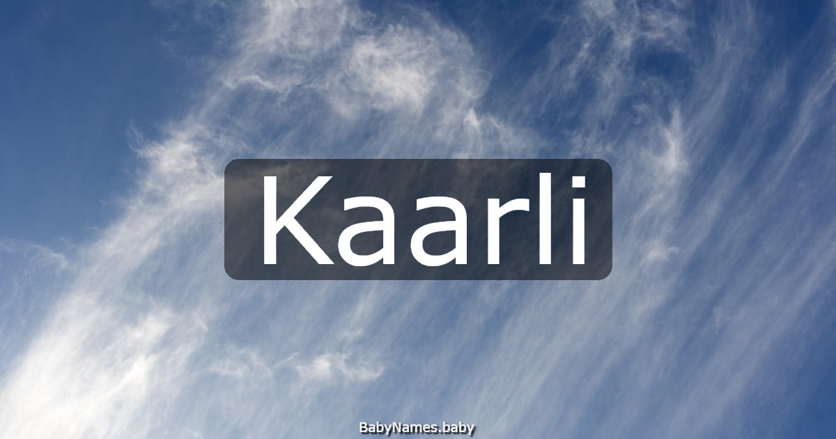 Kaarli