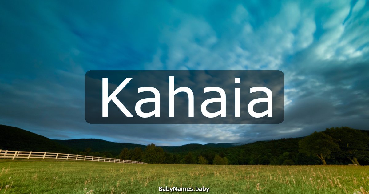 Kahaia