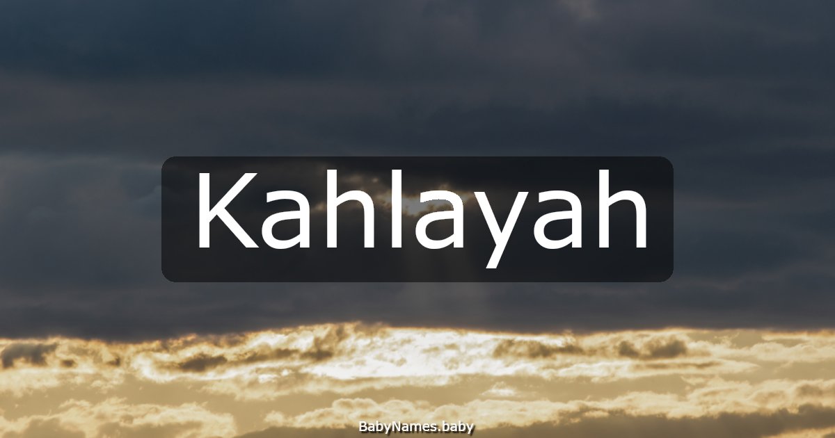 Kahlayah