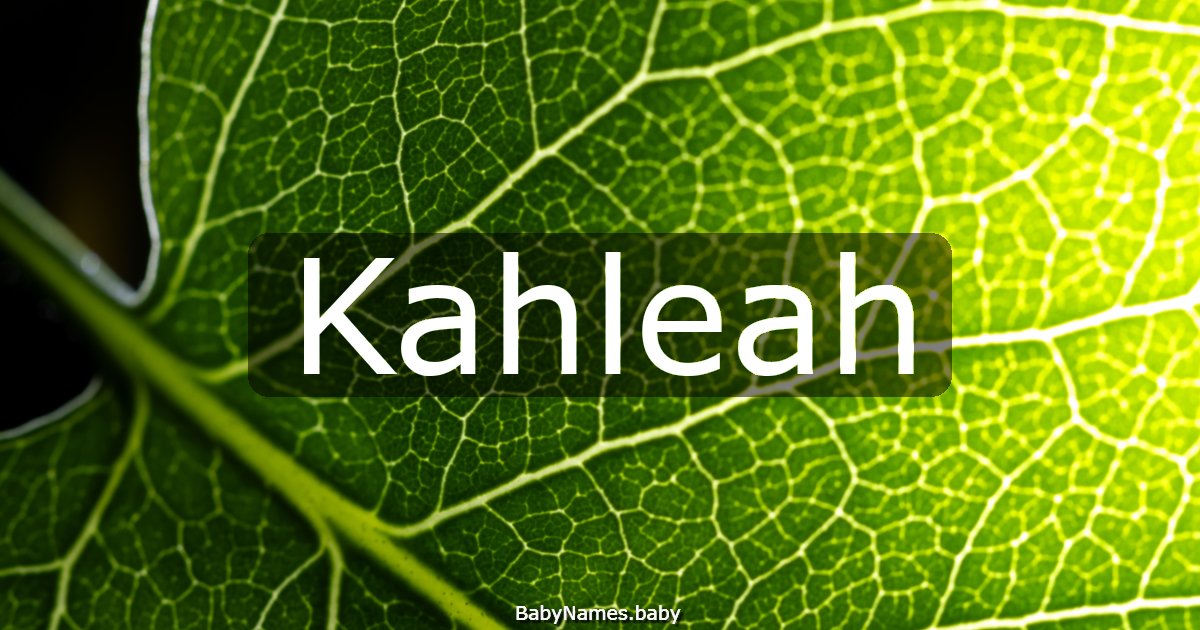 Kahleah