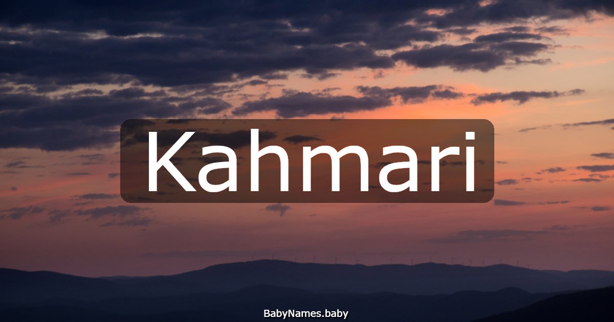 Kahmari