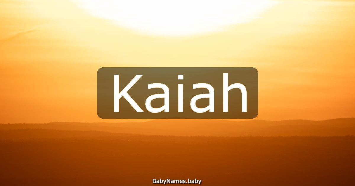 Kaiah