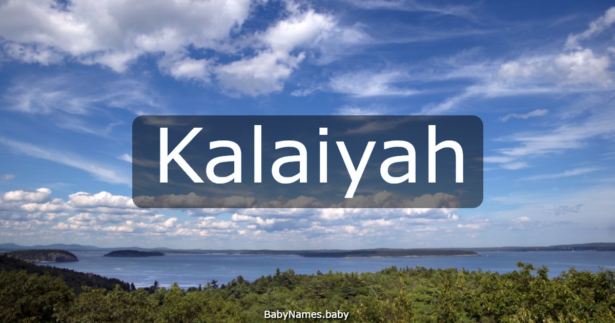 Kalaiyah