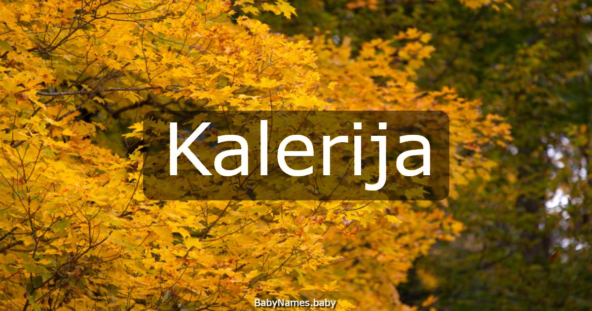 Kalerija