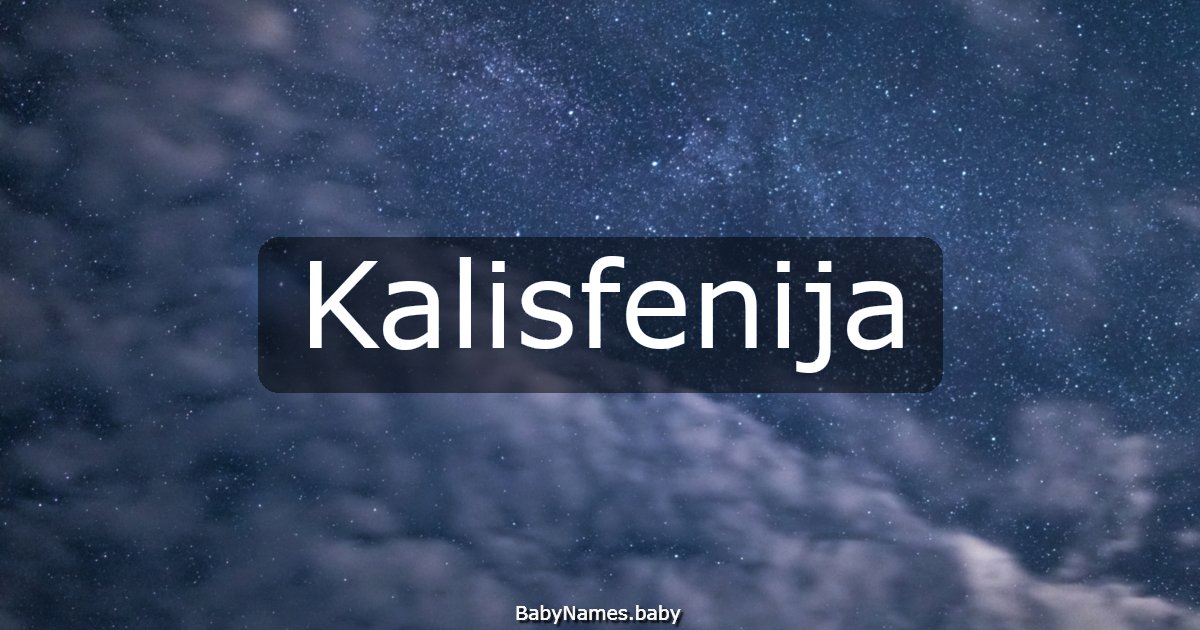 Kalisfenija