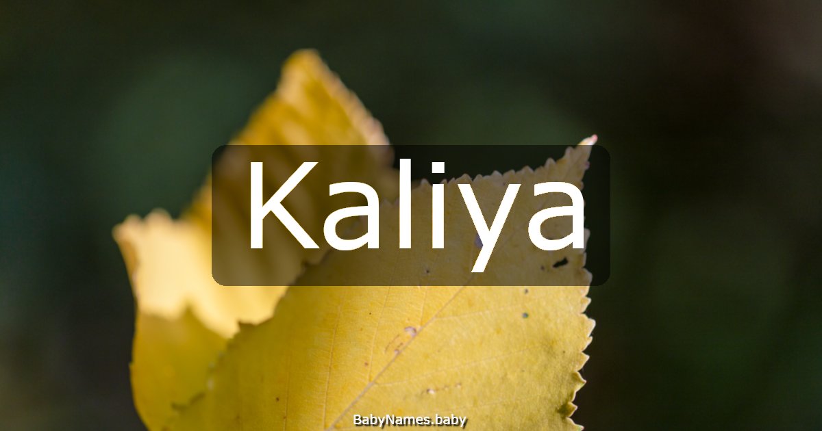 Kaliya