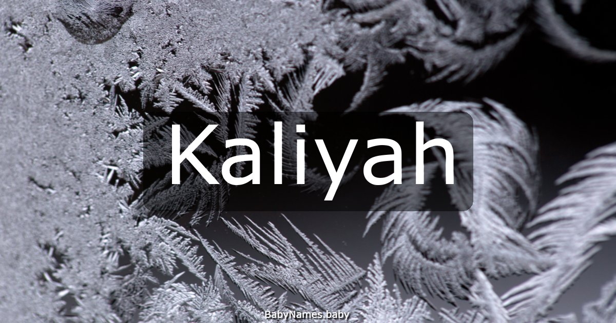 Kaliyah