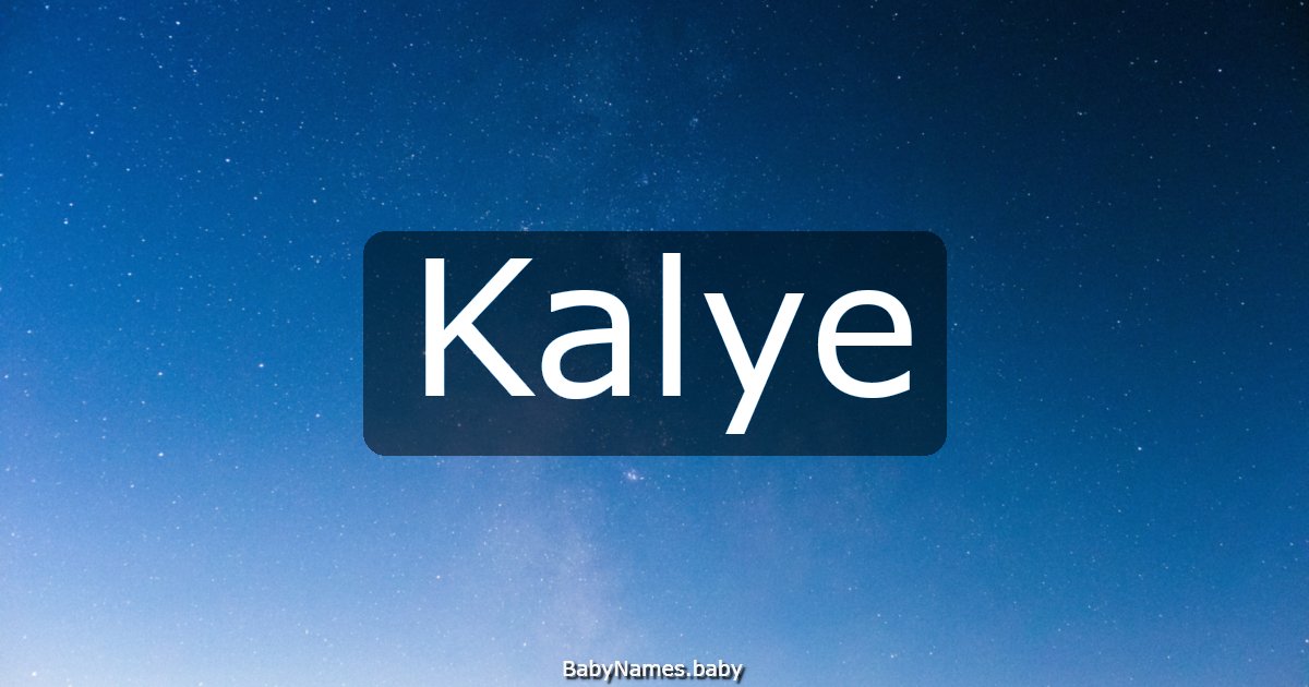 Kalye