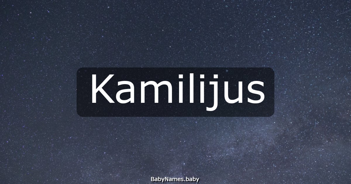 Kamilijus